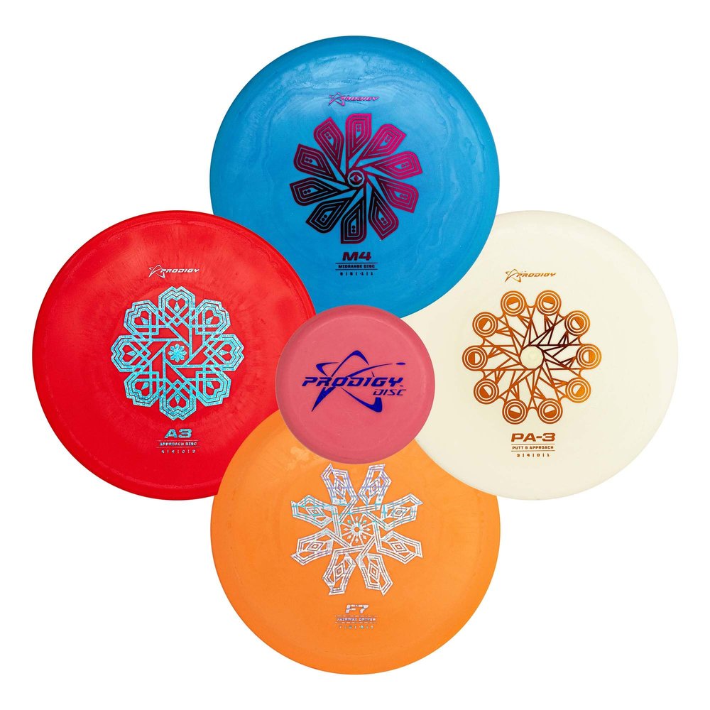 Prodigy Disc 200 Plastic Disc Golf Set | Beginner Golf Discs Set | Set of 4 Discs | Includes Putter, Midrange, Fairway Driver, Distance Driver, Mini Golf Discs | Disc Golf Starter Set for Men