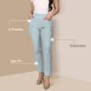 FITSIGHT Women's Yoga Dress Pants - Strechy Straight Leg Work Pants with 5 Pockets Slim Fit Office Casual Slacks (US, Numeric, 6, Regular, Regular, Sea Fog, Regular) view 3