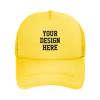 Custom Hat Customized Hats for Men Make Your Own Sun Cool Dad Hat Personalized Mens Gifts All Yellow Trucker Hat view 1