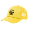 Custom Hat Customized Hats for Men Make Your Own Sun Cool Dad Hat Personalized Mens Gifts All Yellow Trucker Hat view 2