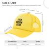 Custom Hat Customized Hats for Men Make Your Own Sun Cool Dad Hat Personalized Mens Gifts All Yellow Trucker Hat view 4