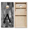 Tailgating Pros Monogrammed Grey Cornhole Boards w/Ring Lights - 4'x2' Tournament Grade Cornhole Game- Includes Ring Lights, Carrying Case, Set of 8 Cornhole Bags & Bag Tote view 2