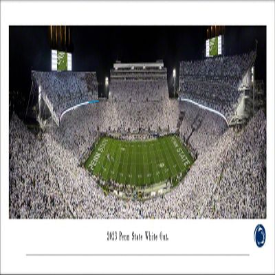 2023 Penn State White Out vs Iowa - Unframed 40 x 13.5 Poster by Blakeway Panoramas