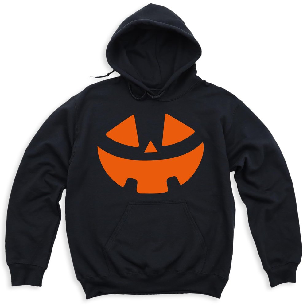 MONIART Custom Family Pumpkin Face Sweatshirts, Pack of 1, Halloween Matching Group T-Shirts for Adults, Spooky Pumpkin Expression Print (Unisex Adult Sweatshirt, Hoodie)