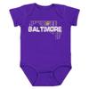 Baltimore Field Map Kid's Bodysuit for Football Fans (Purple, 6M) view 1