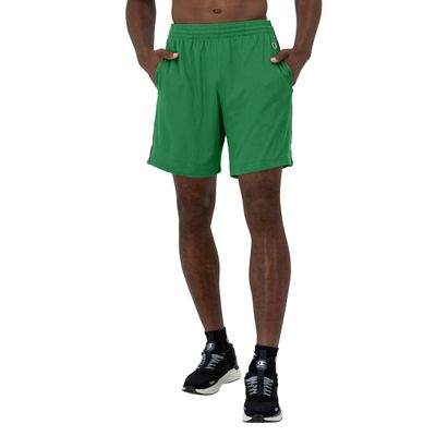 Champion, Lightweight Attack, Men's Mesh Shorts with Pockets, 7", Road Sign Green C Patch Logo, XX-Large