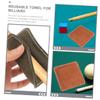 BESPORTBLE 2pcs Leather Billiard Cue Cleaning Towel Soft Genuine Leather Cue Shaft Wiper for Pool Maintenance Essential Billiard Accessories and view 3