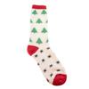 SnowStoppers Premium Holiday Alpaca Wool Socks for Kids (Youth Small, White and Red Christmas Tree) view 2