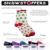 SnowStoppers Premium Holiday Alpaca Wool Socks for Kids (Youth Small, White and Red Christmas Tree) view 3