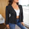 women's jacket Open Front Polka-dot Print Jacket jacket for women (Color : Black and White, Size : X-Small) view 3