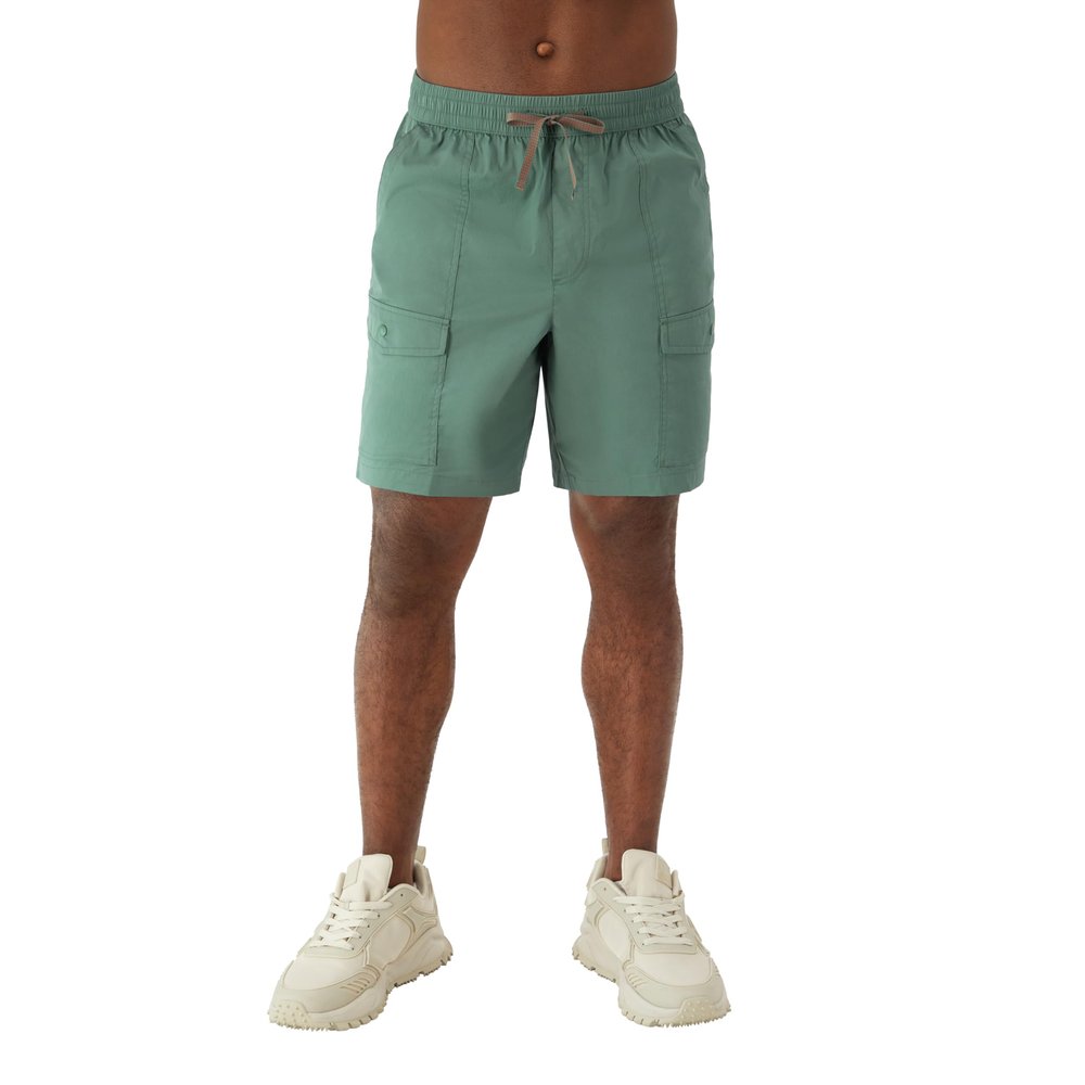 Champion Cargo, Pockets, Comfortable Men's Shorts, 8", Nurture Green C Logo, Medium