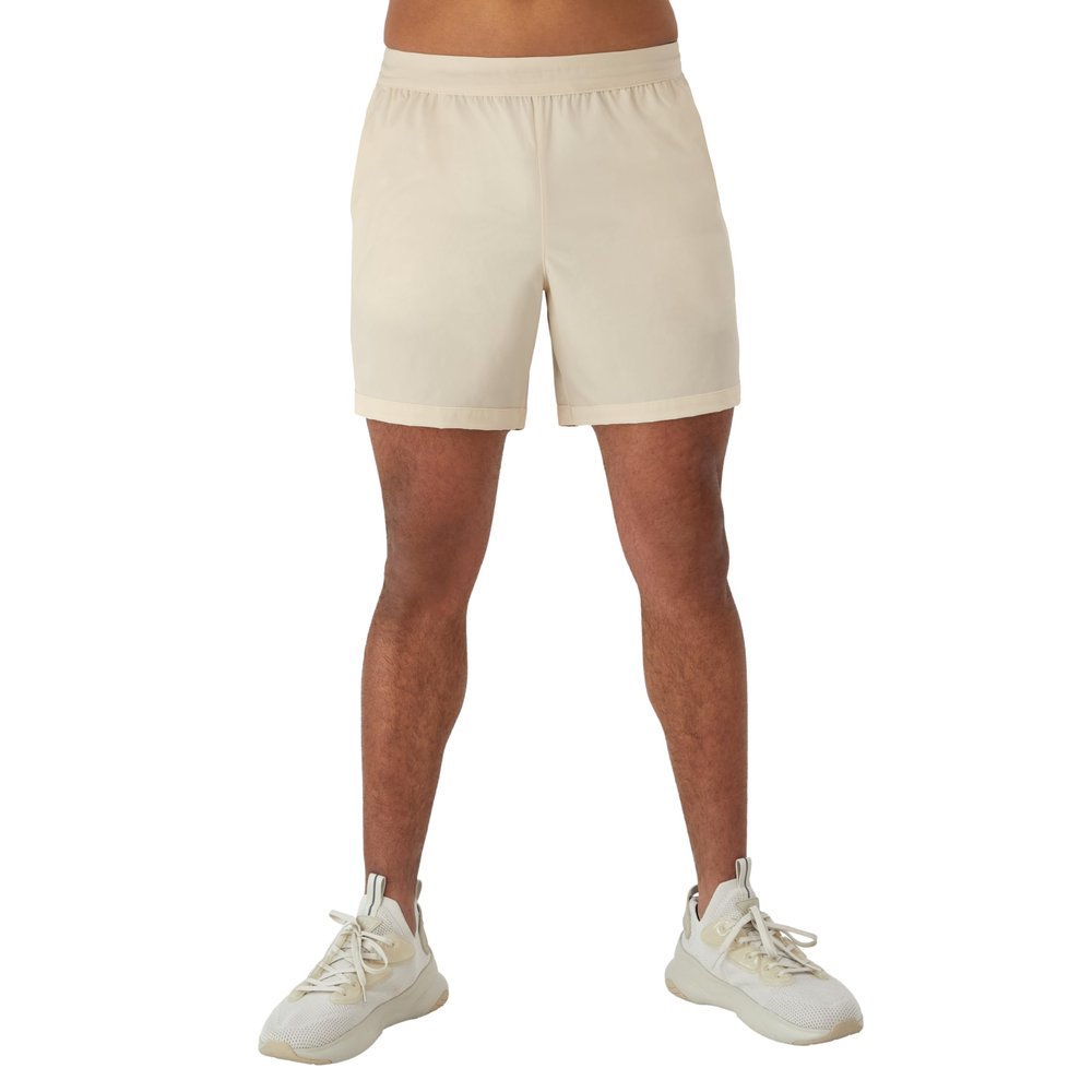 Champion, Purpose, Water Resistant Sports, Swim Shorts for Men, 6", Tan/Arctic Cold Beige Arch, XX-Large