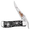 Case XX Russlock Happy Halloween Black Delrin 10623 Stainless Steel Pocket Knife view 1