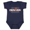 Xtreme Apparrel Denver Field Map Baby Bodysuit for Football Fans (Navy, 6M) view 1