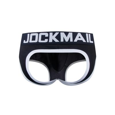 JOCKMAIL Men's Jockstrap Cotton Briefs Breathable Athletic Underwear Supporter (US, Alpha, X-Large, Regular, 307Black)