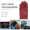 Zjjseloru Womens Elegant Genuine Lambskin Leather Driving Gloves Unlined, Touchscreen, Red, S view 2