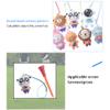 Zerone Anti Lost Teewith Strap, 6Pcs Cartoon Plastic Tee Hanger, Convenient to Use Mixed Colors Cord Length 15cm, Ball Stud 8.2cm Random (Blue + Gray) view 2