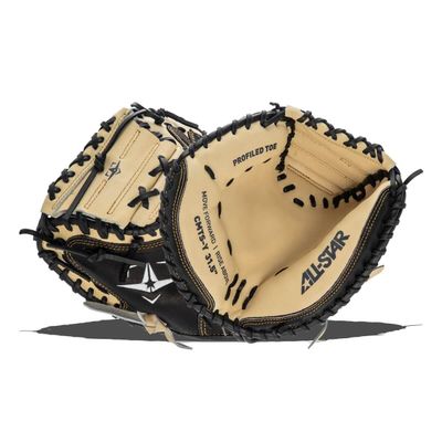 All Star Top Star Youth Baseball Catcher's Mitt - LHT - 31.5" Youth Black|Tan