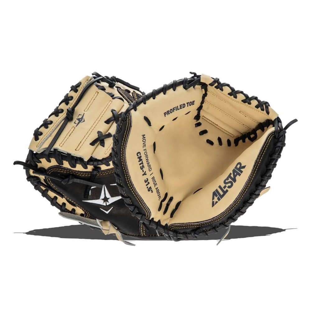 All Star Top Star Youth Baseball Catcher's Mitt - LHT - 31.5" Youth Black|Tan