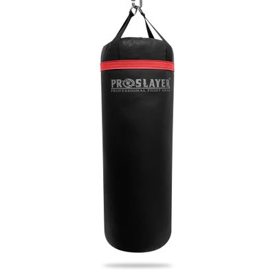 Proslayer 100lb Boxing MMA Heavy Punching Bag UNFILLED Black/Red - Made in USA
