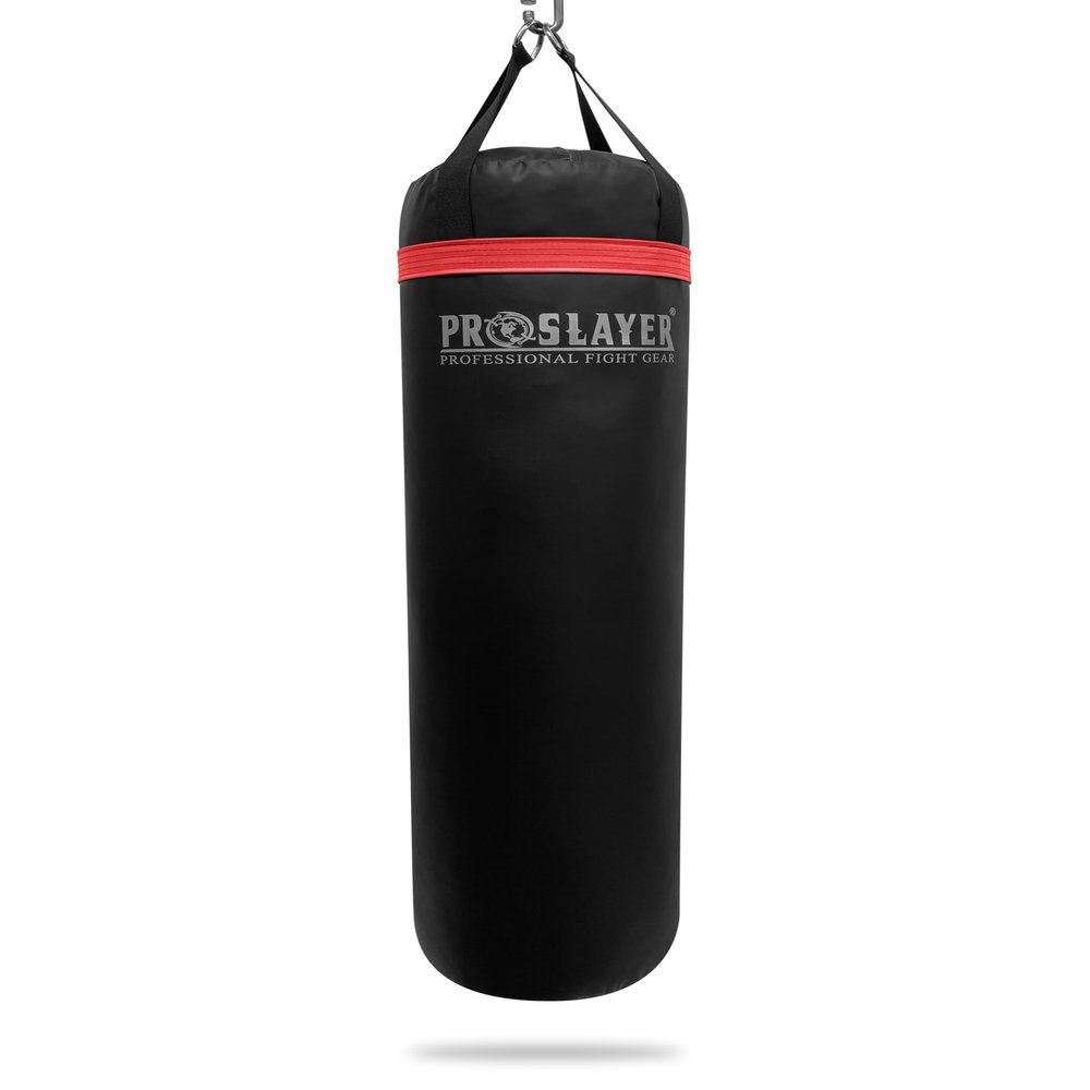 Proslayer 100lb Boxing MMA Heavy Punching Bag UNFILLED Black/Red - Made in USA