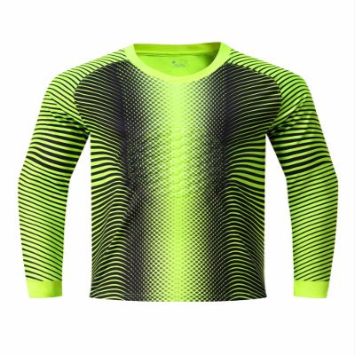 Hansber Kids Youth Goalie Shirts Padded Long Sleeve Soccer Goalkeeper Jersey Football Uniform Fluorescent Green 9-10 Years
