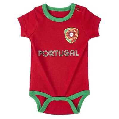 IDONEKER Unisex Newborn Infant Clothing Baby Romper Boys Girls Unique Portugal Soccer Onesie Short Sleeve