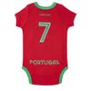 IDONEKER Unisex Newborn Infant Clothing Baby Romper Boys Girls Unique Portugal Soccer Onesie Short Sleeve view 4