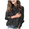 Womens 2023 Fall Turtleneck Oversized Pullover Sweaters Long Sleeves High Neck Ribbed Knit Sweater Slim Fit Basic Casual Tee Tops Solid Color Cable Knit Jumper Tops Fall Winter Warm Blouse view 2