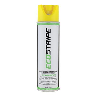 EcoStripe Water-Based Inverted (Upside Down) Athletic Field/Utility Marking Paint (18oz Cans, 12 Cans per Case) (Yellow)