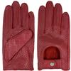 Zjjseloru Womens Elegant Genuine Lambskin Leather Driving Gloves Unlined, Touchscreen, Red, M view 1