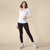 Motherhood Maternity Workout Over the Belly Pregnancy and Postpartum Leggings With Pockets, Yoga Pants womens, 26 inch black, Small view 3