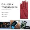Zjjseloru Womens Elegant Genuine Lambskin Leather Driving Gloves Unlined, Touchscreen, Red, L view 2