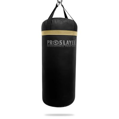 Proslayer 80lb Boxing MMA Heavy Punching Bag UNFILLED Black/Beige - Made in USA