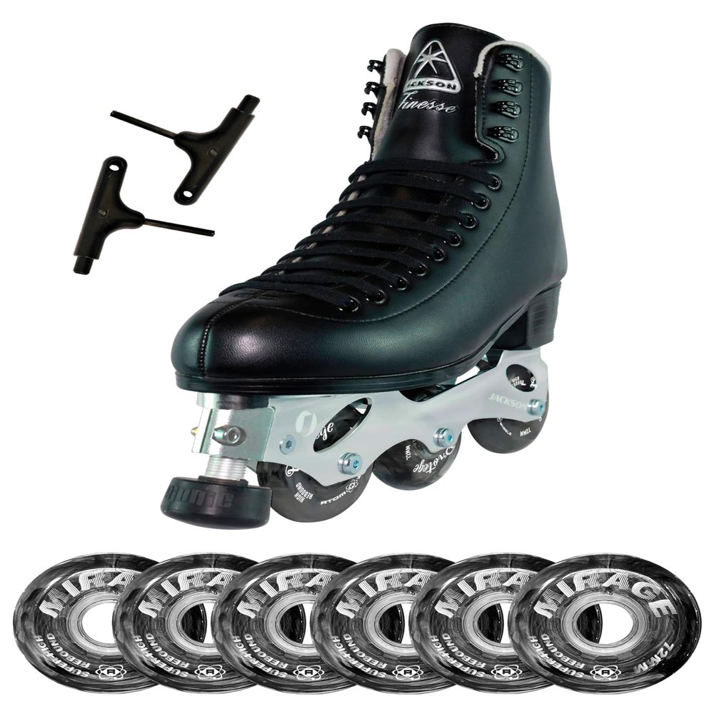 Jackson Ultima Inline Roller Skates/Finesse/Bundle with Mirage Wheels and Tools/Men's Size 8 / JUST LAUNCHED 2023