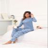 PNAEONG Women's Cotton Long-Sleeve Tops and Full-Length Pajama Set Two-Piece Pjs with Pockets Good Night,M view 4