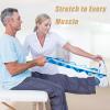 Stretch Out Straps with 10 Loops, Stretching Strap Yoga Strap for Physical Therapy, Non-Elastic Exercise Strap for Pilates, Dance and Gymnastics with Workout Guide (Light Blue) view 2