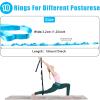 Stretch Out Straps with 10 Loops, Stretching Strap Yoga Strap for Physical Therapy, Non-Elastic Exercise Strap for Pilates, Dance and Gymnastics with Workout Guide (Light Blue) view 3