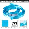 Stretch Out Straps with 10 Loops, Stretching Strap Yoga Strap for Physical Therapy, Non-Elastic Exercise Strap for Pilates, Dance and Gymnastics with Workout Guide (Light Blue) view 4