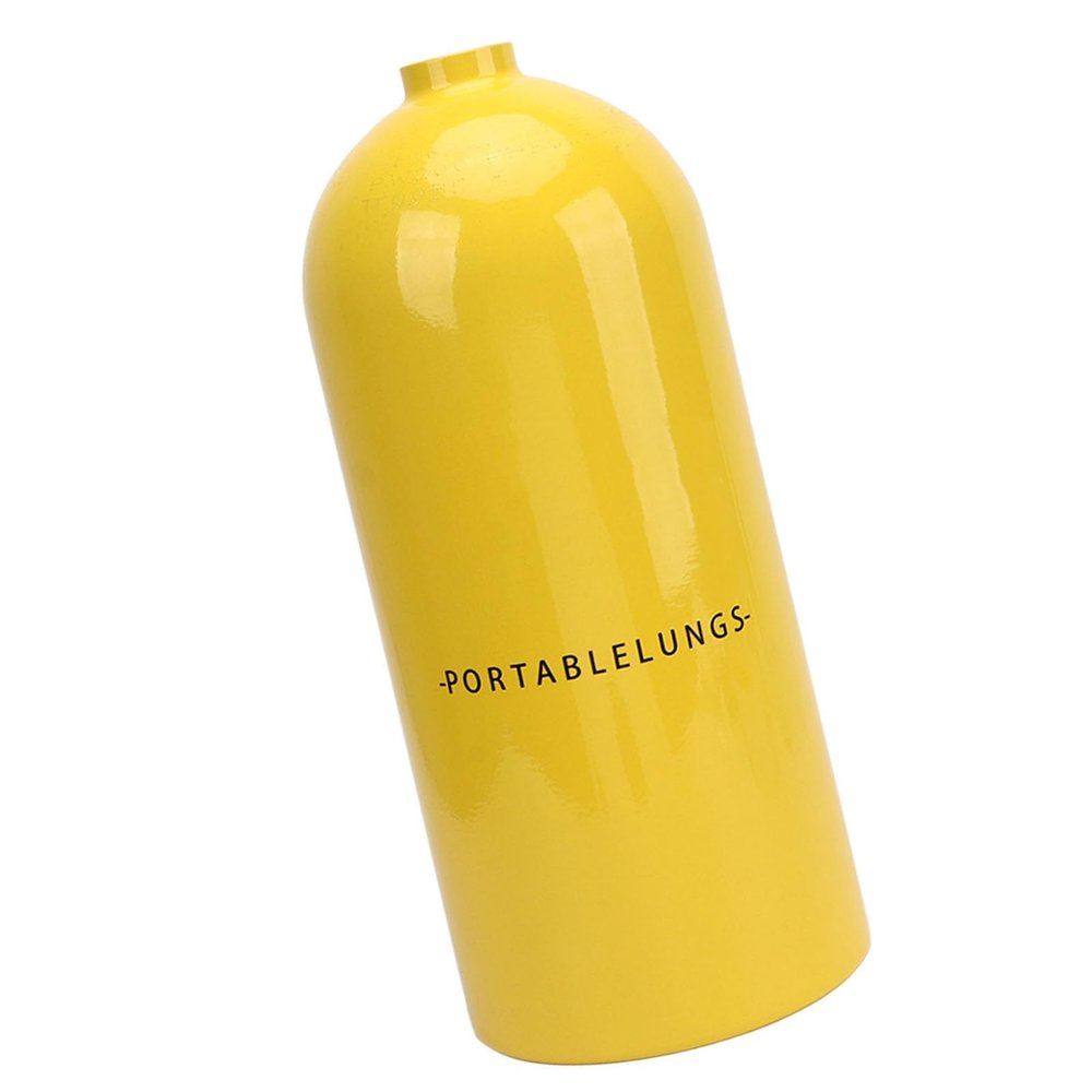 Airshi 3L Diving, High Pressure Gas Storage, Aviation Aluminum Diving Equipment, Small Oxygen for Diving Tours (Yellow)