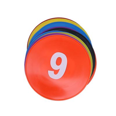 KALLORY 11pcs Digital Volleyball Court Floor Markers Variety Colors Sizes Spots Markers for Gym Sports Random Color