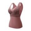 FLIPNEX 2 in 1 Built-in Bra Thermal Underwear,Lined Warm Base Tank Top for Women,High Stretch Thermal with Built-in Bra (Camel, L)
