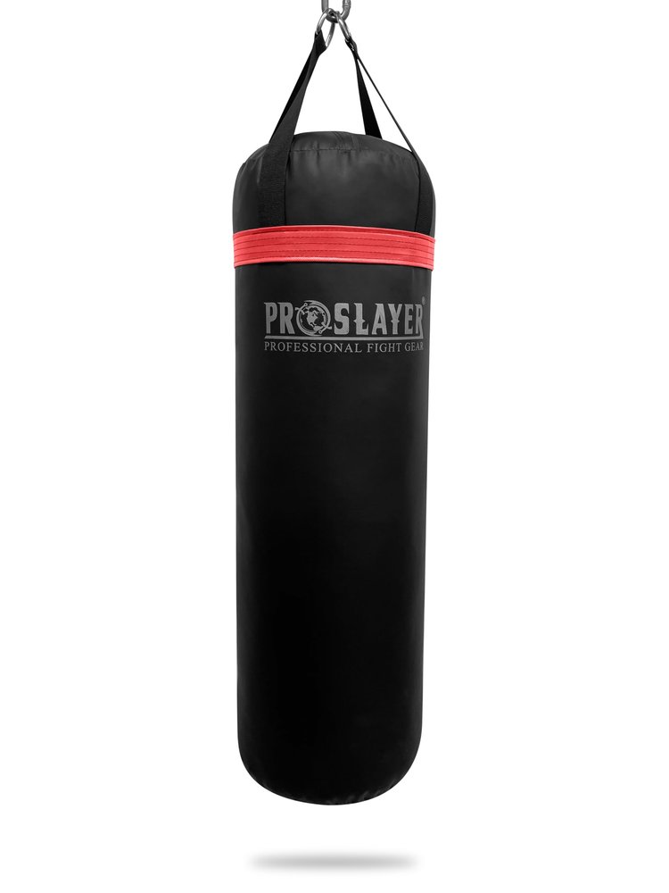 Proslayer 80lb Boxing MMA Heavy Punching Bag UNFILLED Black/Red - Made in USA