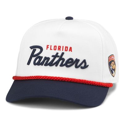 AMERICAN NEEDLE Florida Panthers Officially Licensed NHL Roscoe Adjustable Snapback Baseball Hat (23008A-FLP-WHNV)