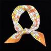 Skinny Scarf | Bag Handle Wrap Charm | Hair Tie Ribbon | Headband | Neck Scarf | Head Scarf  Check | Horse Saddle Print (H13) view 4