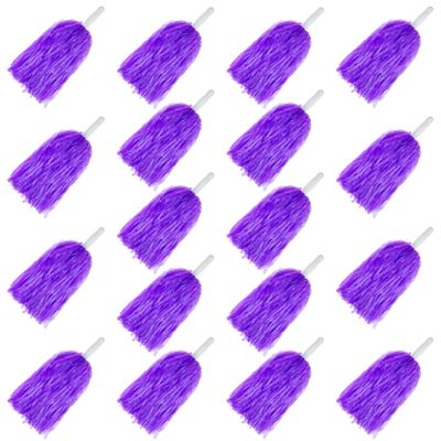 18PCS Purple Cheerleading Pom Poms Plastic Cheerleader Pom Poms for Sports Squads Dancing Party Football Basketball Spirit Sports Stage Performance Celebration