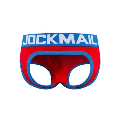 JOCKMAIL Mens Jockstrap Mens Cotton Briefs Breathable Mens Athletic Underwear for Athletic Supporter (US, Alpha, X-Large, Regular, Regular, 307Red)