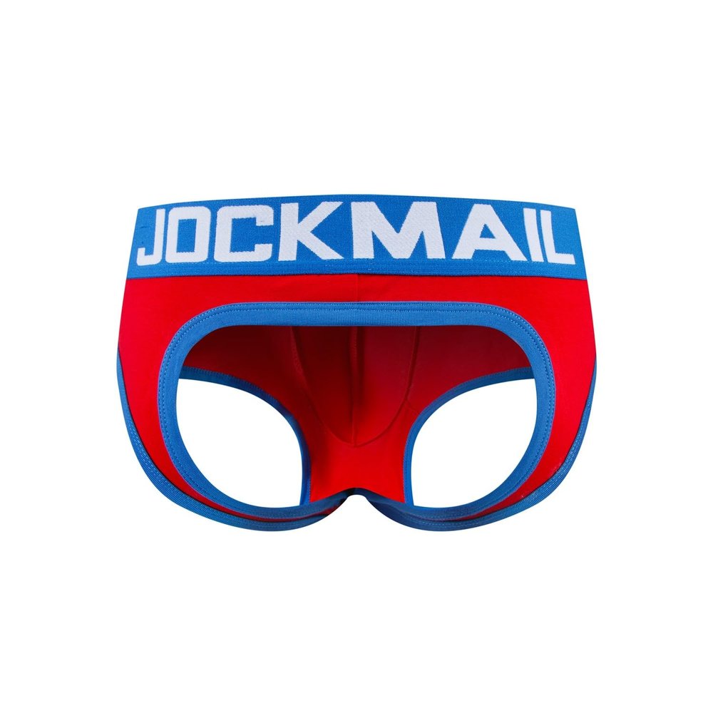 JOCKMAIL Mens Jockstrap Mens Cotton Briefs Breathable Mens Athletic Underwear for Athletic Supporter (US, Alpha, X-Large, Regular, Regular, 307Red)