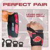 2 Set Anime Lever Belt and Wrist Wraps - Heavy Duty 10mm Weight Lifting Belt Back Support - 24" Lifting Straps Powerlifting Gym Accessories for Men and Women, Improve Workout, RC-S view 2