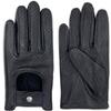 Zjjseloru Womens Elegant Genuine Lambskin Leather Driving Gloves Unlined, Touchscreen, Black, M view 1